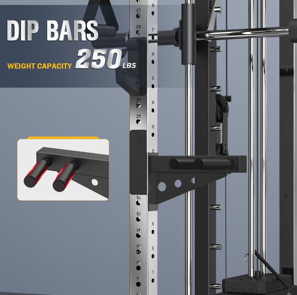 Smith Machine with Weight Stacks Home Gym System Dual Cable Crossover