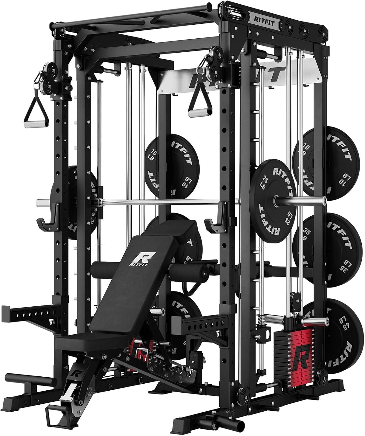 M2 3D Smith Machine with Steel Weight Stack, 60X60Mm Power Cage
