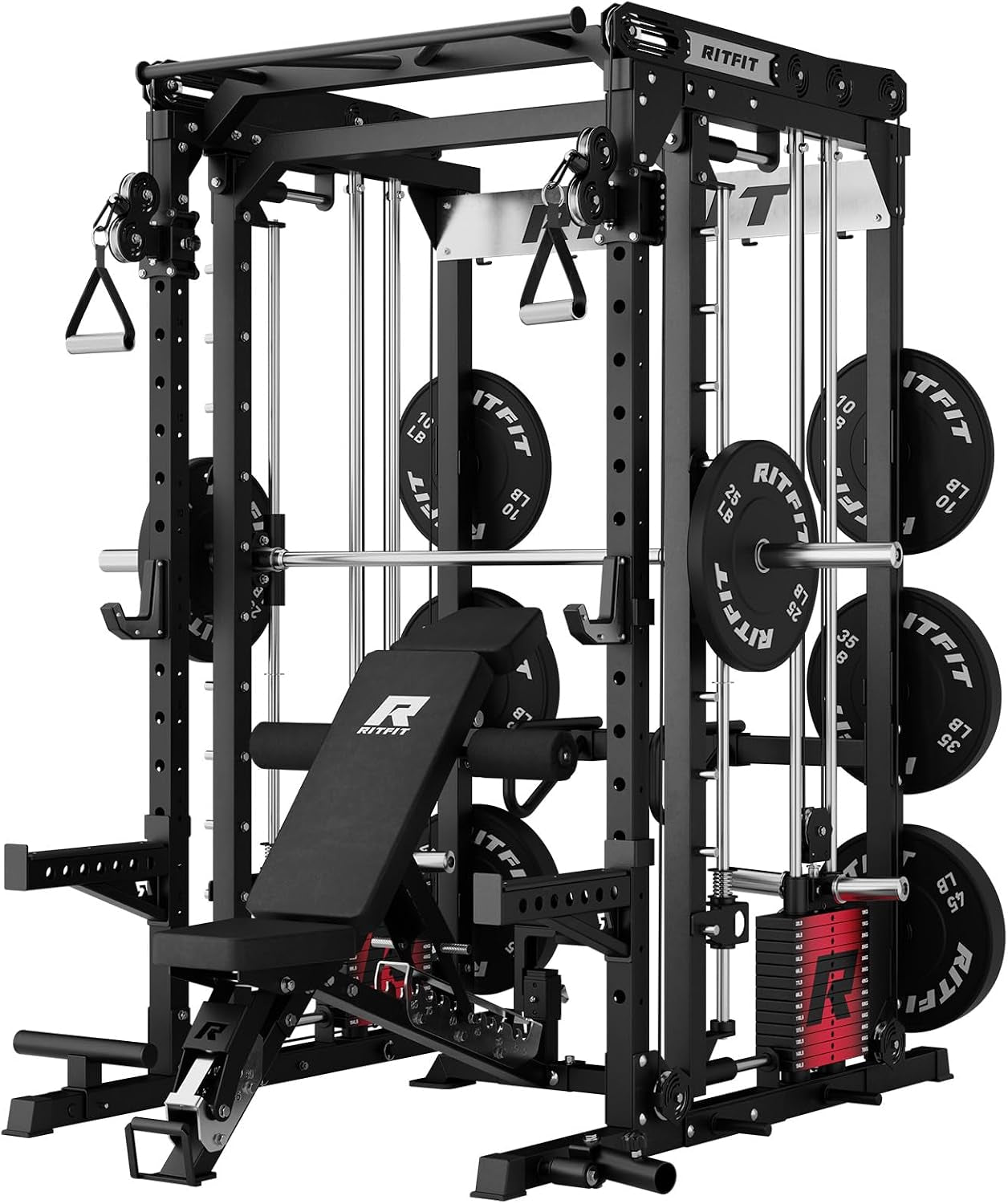 M2 3D Smith Machine with Steel Weight Stack, 60X60Mm Power Cage