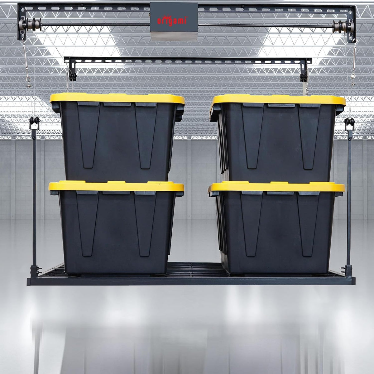 Motorized Garage Ceiling Storage Rack, 52 X 25 Inch, 250-Lb Lift