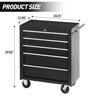 5-Drawer Rolling Tool Chest Tool Storage Cabinet with Wheels Tool Organizer Box