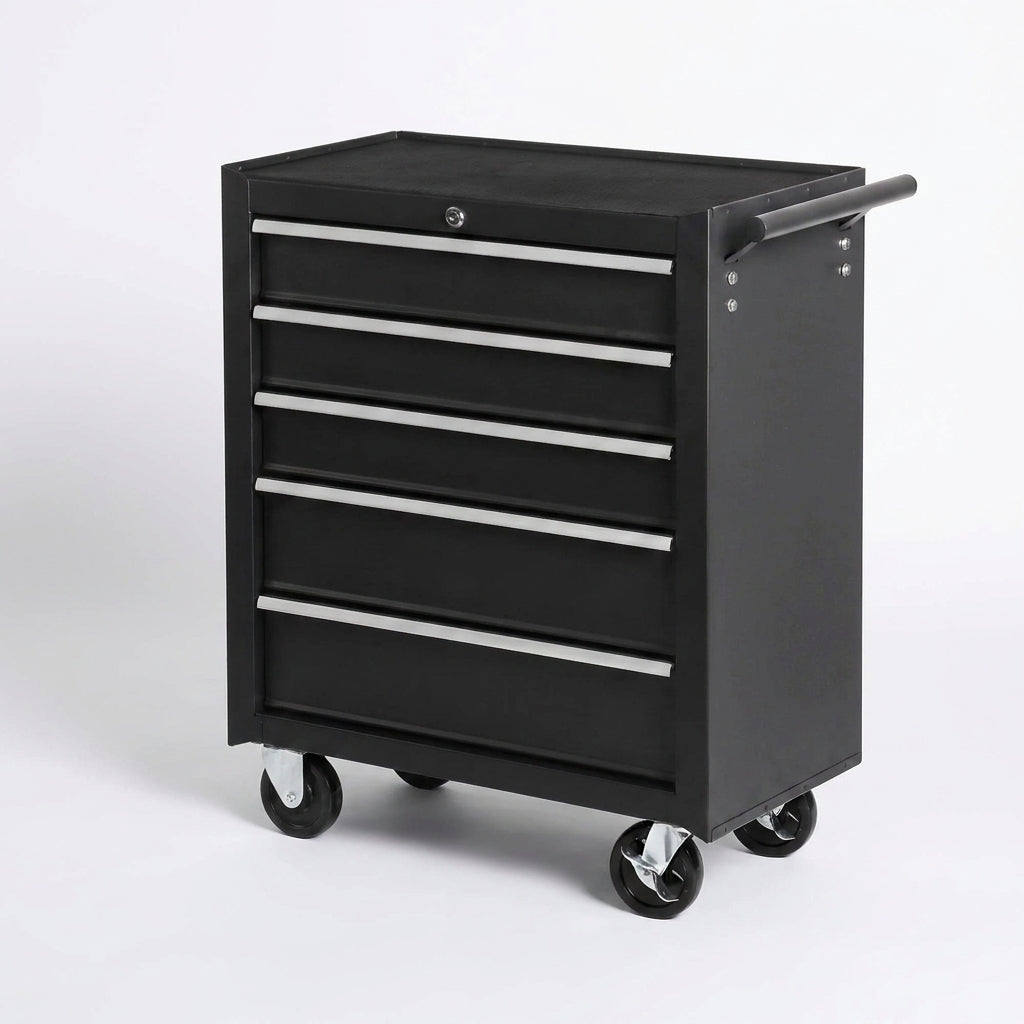 5-Drawer Rolling Tool Chest Tool Storage Cabinet with Wheels Tool Organizer Box — Studio Shot