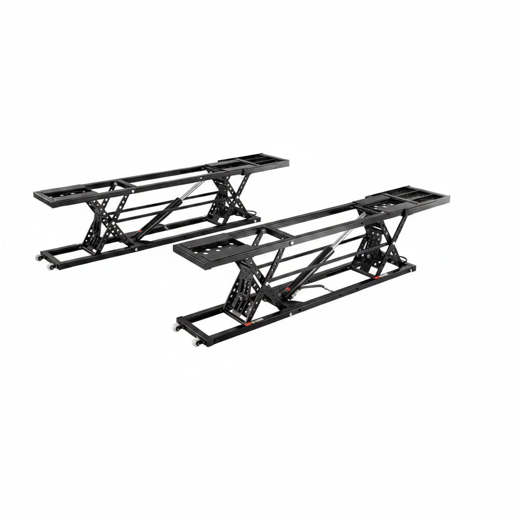 Car Lift, 7,000 Lbs. Capacity Portable Car Lift, 26.8 In. Max. Height, Carbon Steel Truck Lift with 120-Volt Power Unit