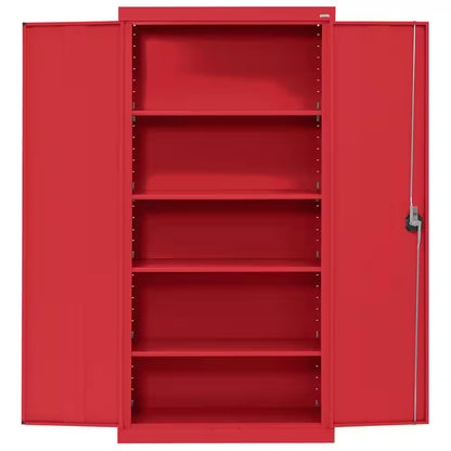 Elite Series 36 In. W X 72 In. H X 24 In. D 22-Gauge 5-Shelf Steel Freestanding Garage Storage Cabinet in Red