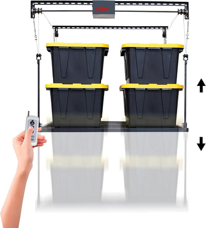 Motorized Garage Ceiling Storage Rack, 52 X 25 Inch, 250-Lb Lift