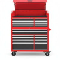 Tool Chest Built for Professional Organization, 18 Drawers, Cold-Rolled Steel, Detachable Top Box