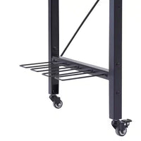 24 In. W Adjustable Workbench, Heavy Duty Wood Desktop Workbench with Wheels, Rolling Workbench with USB Outlet, Hooks