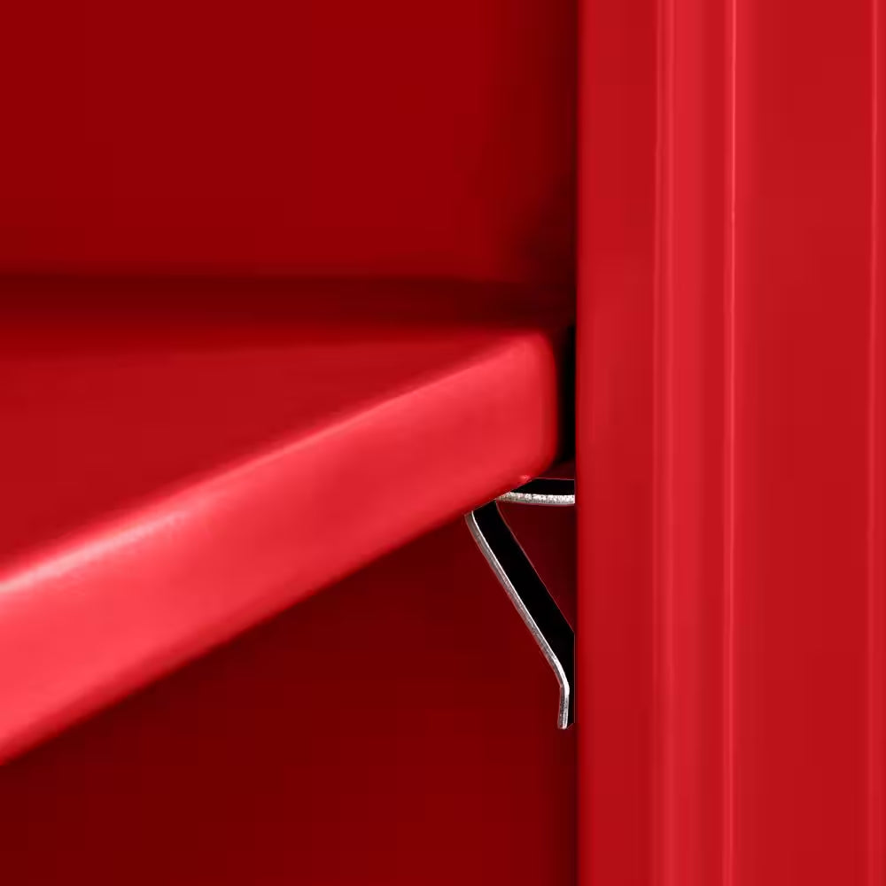 Elite Series 36 In. W X 72 In. H X 24 In. D 22-Gauge 5-Shelf Steel Freestanding Garage Storage Cabinet in Red